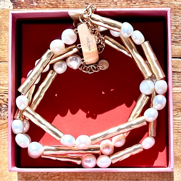 πΊπHPππΊ NWT Cult Gaia Zabelle Baroque Pearl Choker - Picture 3 of 16